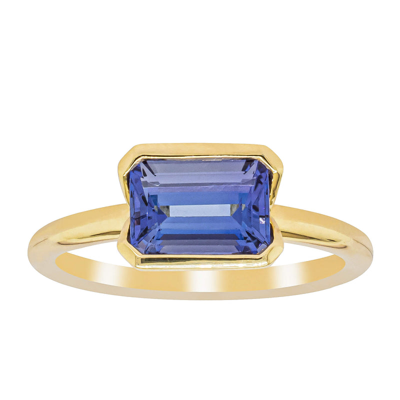 18ct Yellow Gold Tanzanite Elle Ring-Ring-Walker & Hall