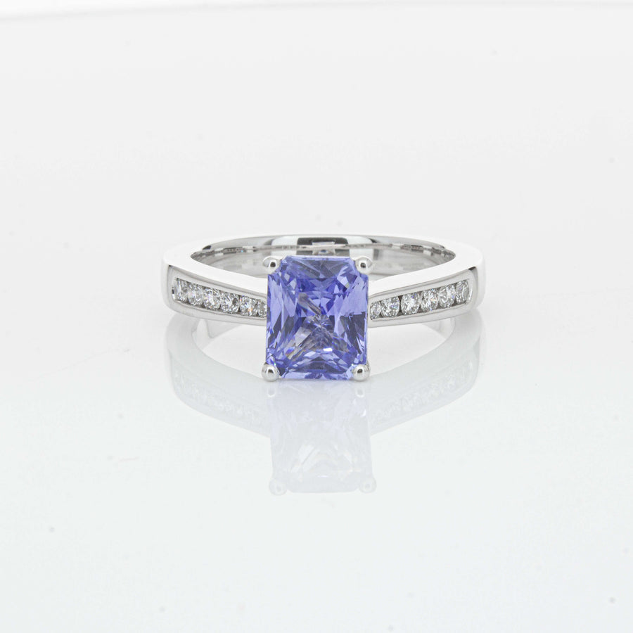18ct White Gold 1.89ct Sapphire Avalon Ring-Ring-Walker & Hall