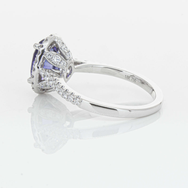 18ct White Gold 2.75ct Sapphire & Diamond Sierra Ring-Ring-Walker & Hall