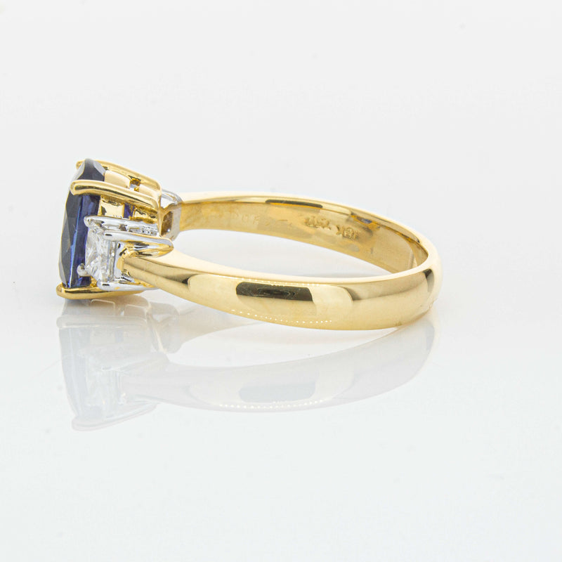 Deja Vu 18ct Yellow Gold 2.17ct Sapphire & Diamond Ring-Ring-Walker & Hall