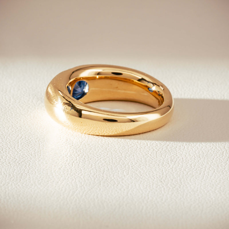 Vintage 18ct Yellow Gold 2.00ct Sapphire Ring-Ring-Walker & Hall