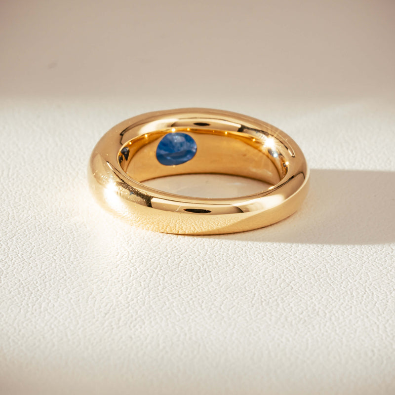Vintage 18ct Yellow Gold 2.00ct Sapphire Ring-Ring-Walker & Hall
