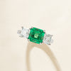 18ct White Gold 2.76ct Emerald & Diamond Odyssey Ring - Ring - Walker & Hall
