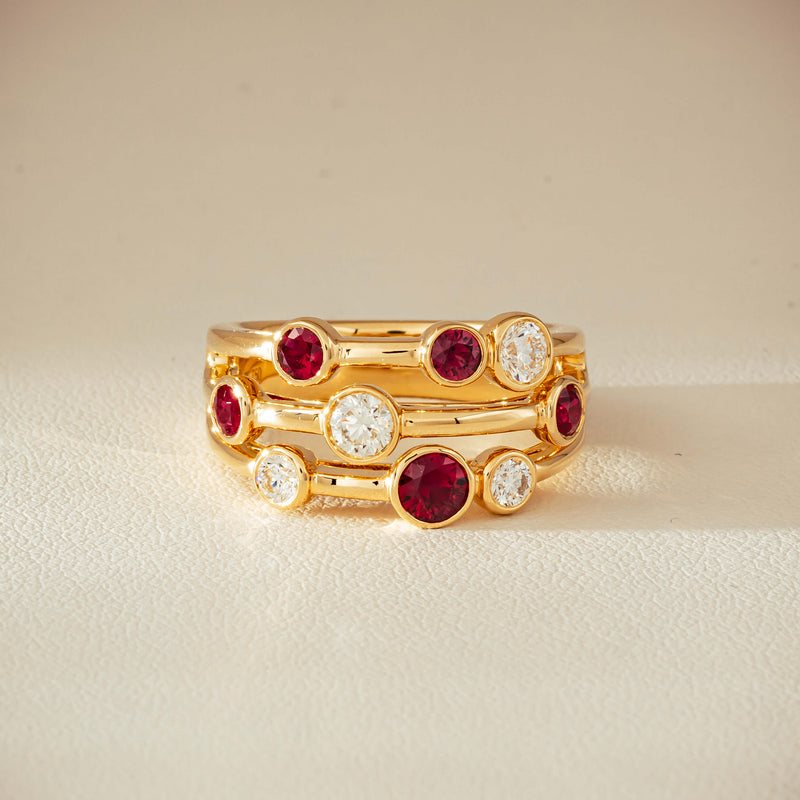 18ct Yellow Gold .69ct Ruby & Diamond Ring - Ring - Walker & Hall