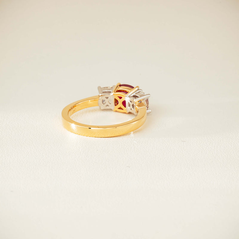 18ct Yellow Gold 1.54ct Ruby & Diamond Odyssey Ring - Ring - Walker & Hall