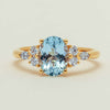 18ct Yellow Gold 1.65ct Aquamarine & Diamond Oriana Ring - Ring - Walker & Hall