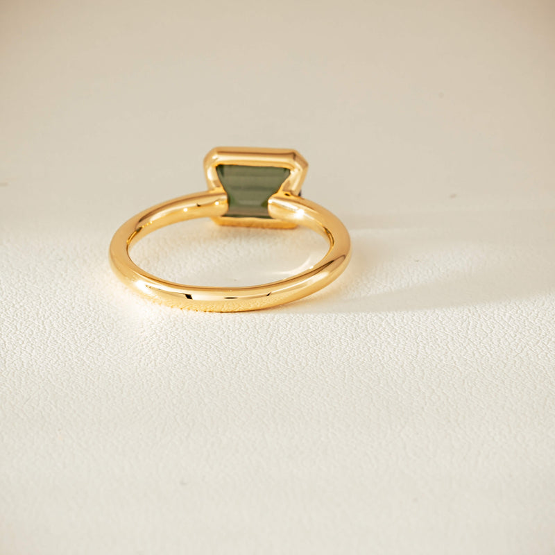 18ct Yellow Gold 1.77ct Green Tourmaline Elle Ring - Ring - Walker & Hall