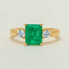 18ct Yellow Gold 1.94ct Emerald & Diamond Elysian Ring - Ring - Walker & Hall