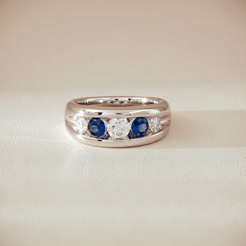 Platinum Sapphire & Diamond Eugenie Ring - Ring - Walker & Hall
