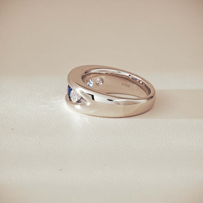 Platinum Sapphire & Diamond Eugenie Ring - Ring - Walker & Hall