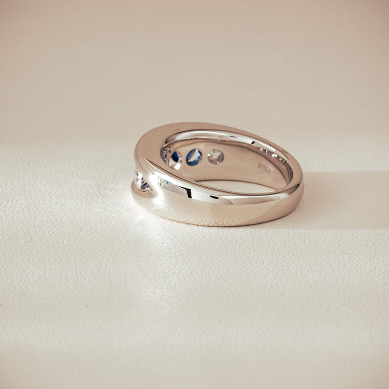 Platinum Sapphire & Diamond Eugenie Ring - Ring - Walker & Hall
