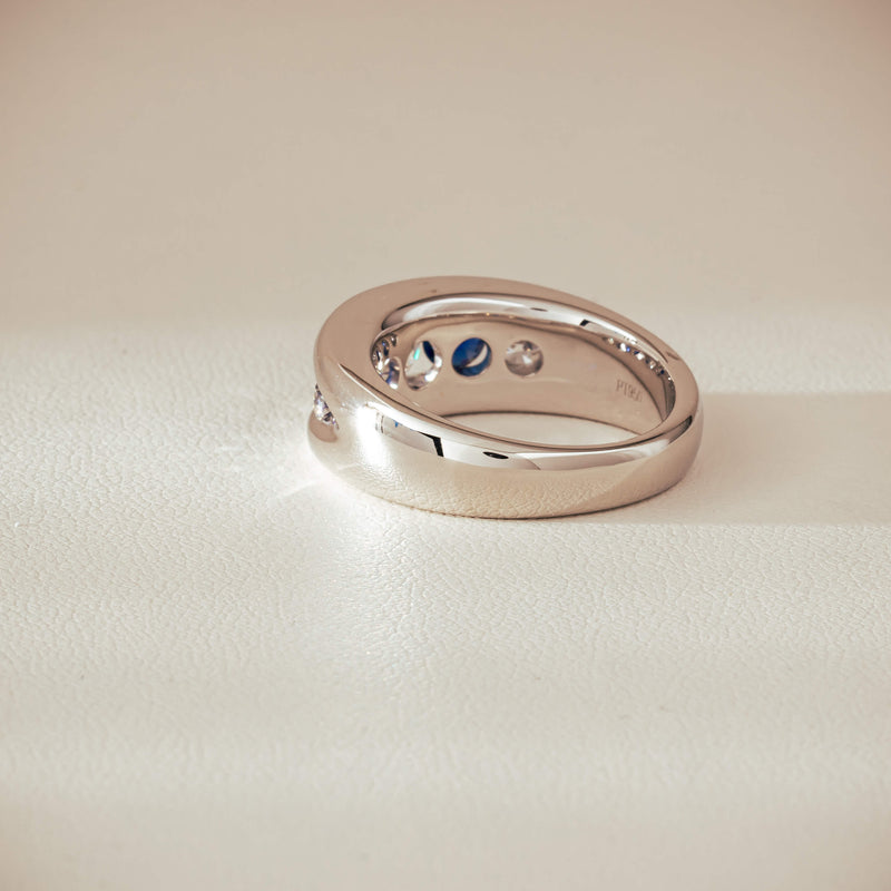 Platinum Sapphire & Diamond Eugenie Ring - Ring - Walker & Hall