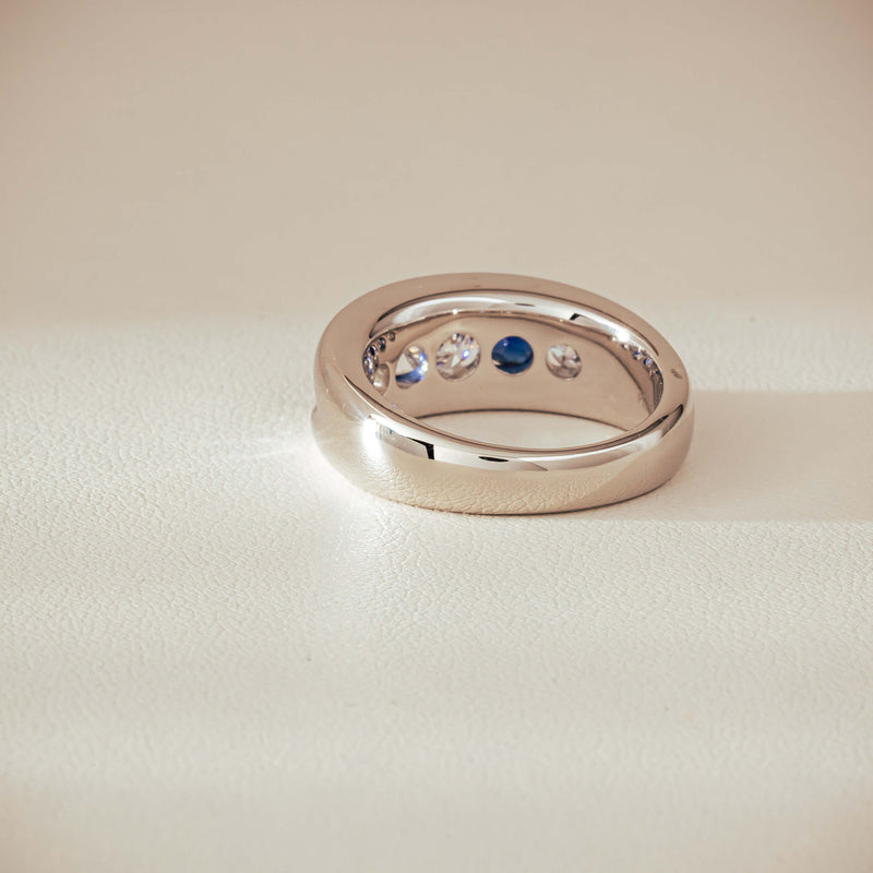 Platinum Sapphire & Diamond Eugenie Ring - Ring - Walker & Hall
