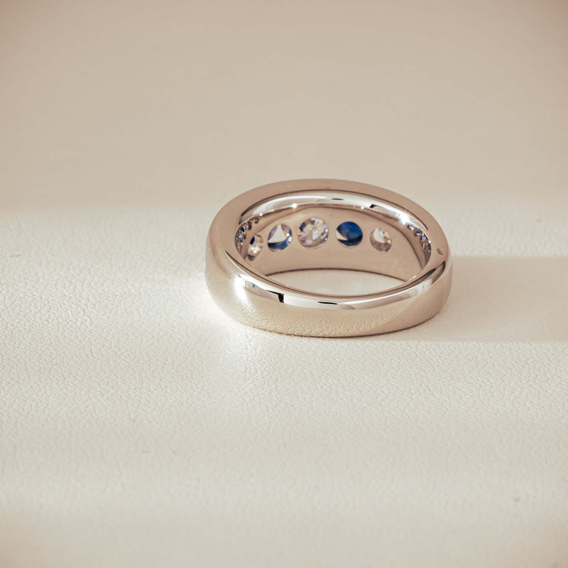 Platinum Sapphire & Diamond Eugenie Ring - Ring - Walker & Hall