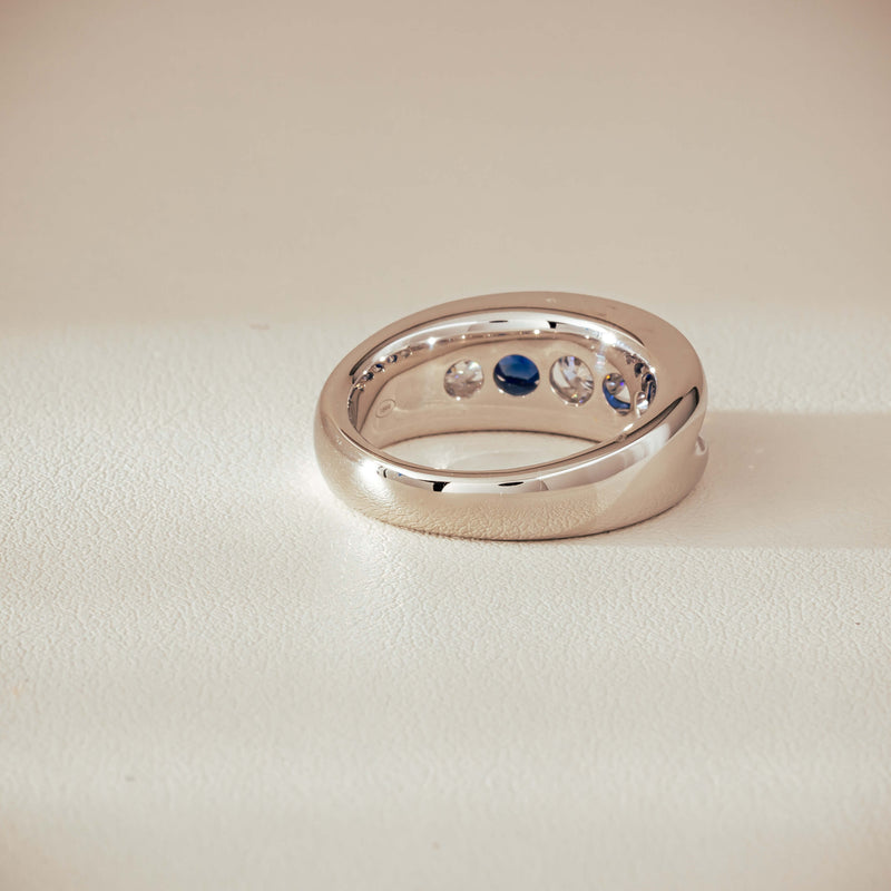 Platinum Sapphire & Diamond Eugenie Ring - Ring - Walker & Hall