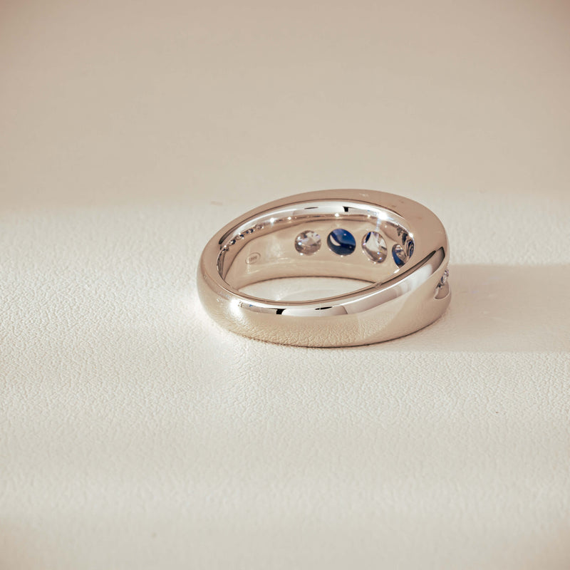 Platinum Sapphire & Diamond Eugenie Ring - Ring - Walker & Hall