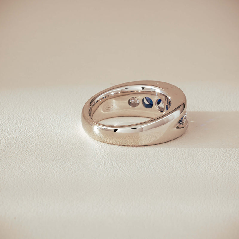 Platinum Sapphire & Diamond Eugenie Ring - Ring - Walker & Hall