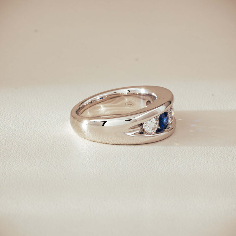 Platinum Sapphire & Diamond Eugenie Ring - Ring - Walker & Hall