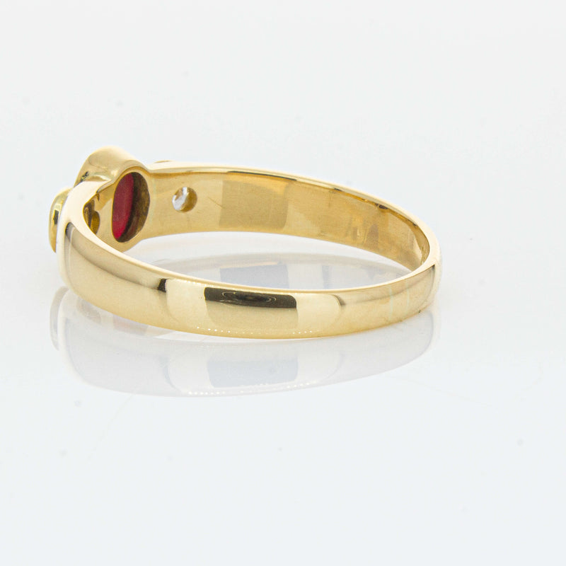 Deja Vu 18ct Yellow Gold .45ct Ruby & Diamond Ring - Ring - Walker & Hall