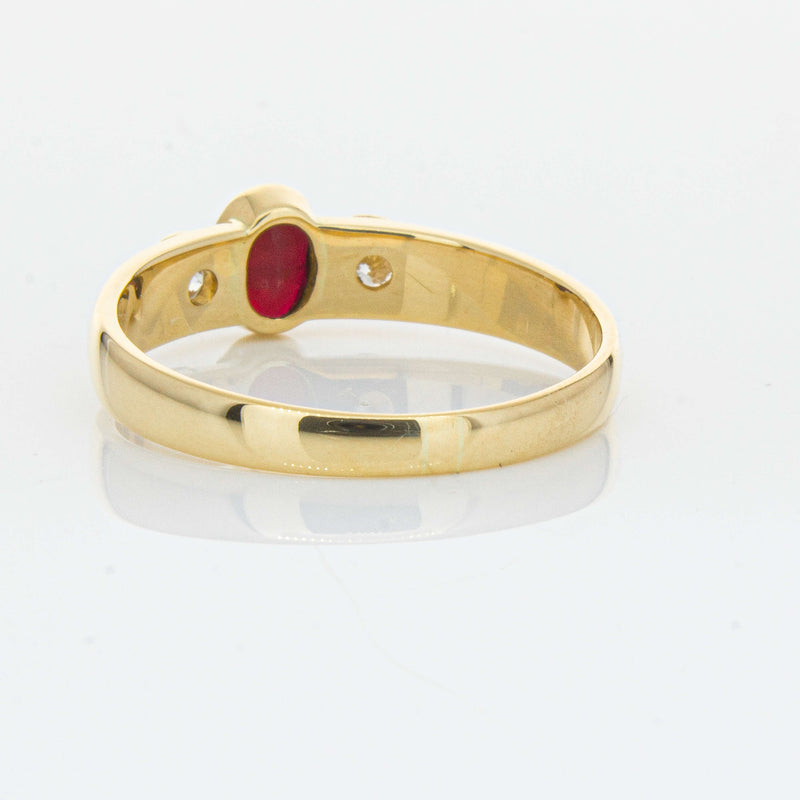 Deja Vu 18ct Yellow Gold .45ct Ruby & Diamond Ring - Ring - Walker & Hall