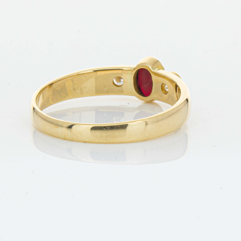 Deja Vu 18ct Yellow Gold .45ct Ruby & Diamond Ring - Ring - Walker & Hall