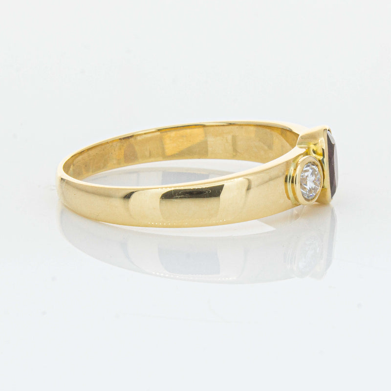 Deja Vu 18ct Yellow Gold .45ct Ruby & Diamond Ring - Ring - Walker & Hall