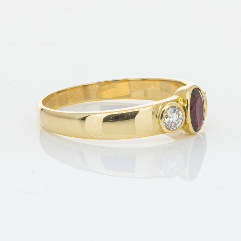 Deja Vu 18ct Yellow Gold .45ct Ruby & Diamond Ring - Ring - Walker & Hall