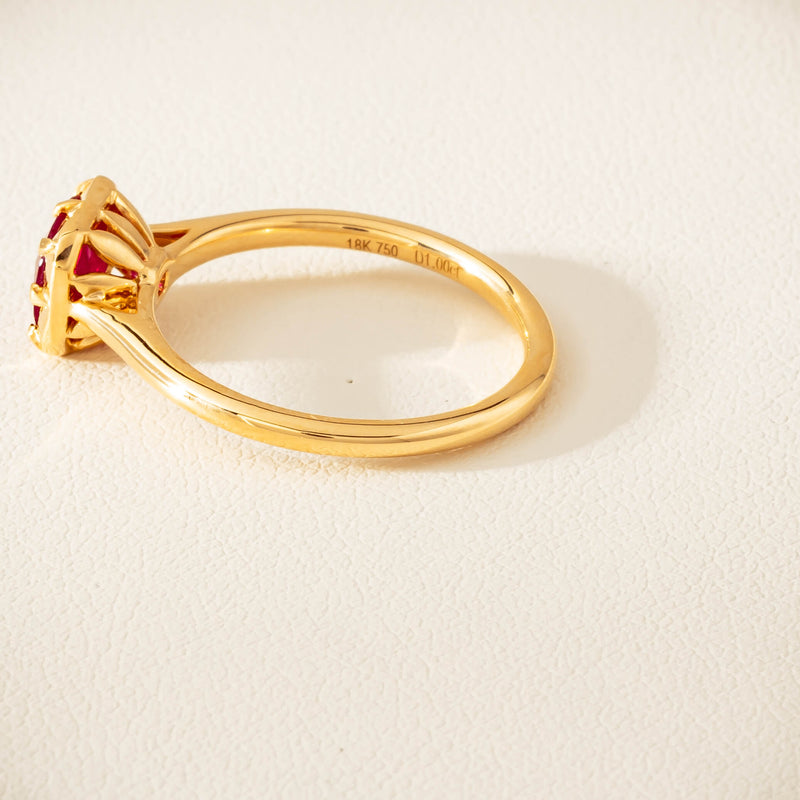 18ct Yellow Gold 1.02ct Ruby Solitaire Ring - Ring - Walker & Hall