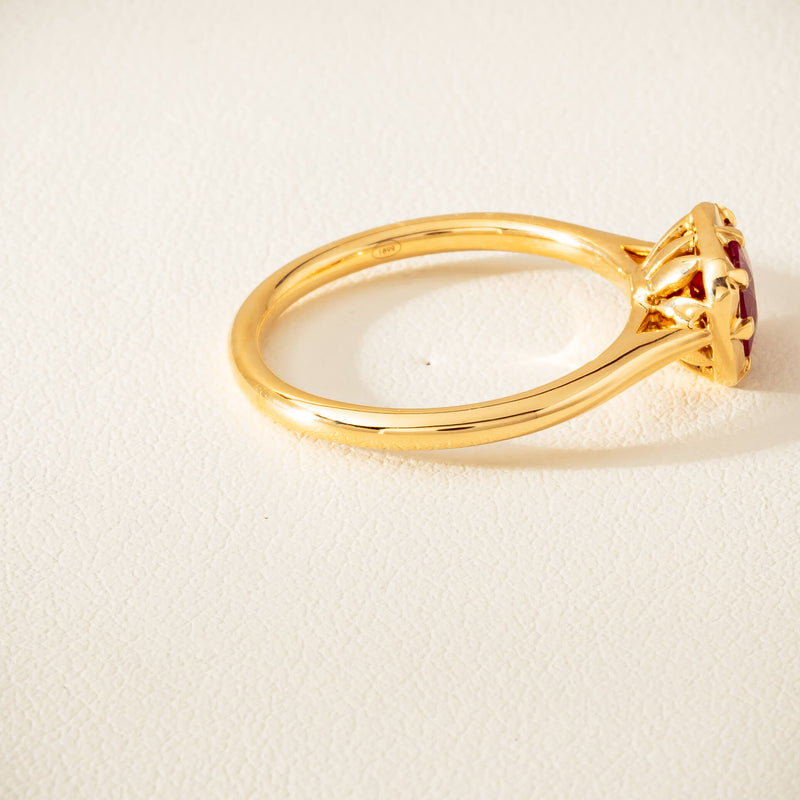 18ct Yellow Gold 1.02ct Ruby Solitaire Ring - Ring - Walker & Hall