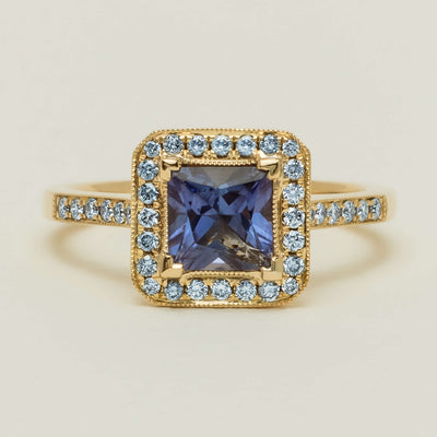18ct Yellow Gold 1.15ct Tanzanite & Diamond Mandalay Ring - Ring - Walker & Hall
