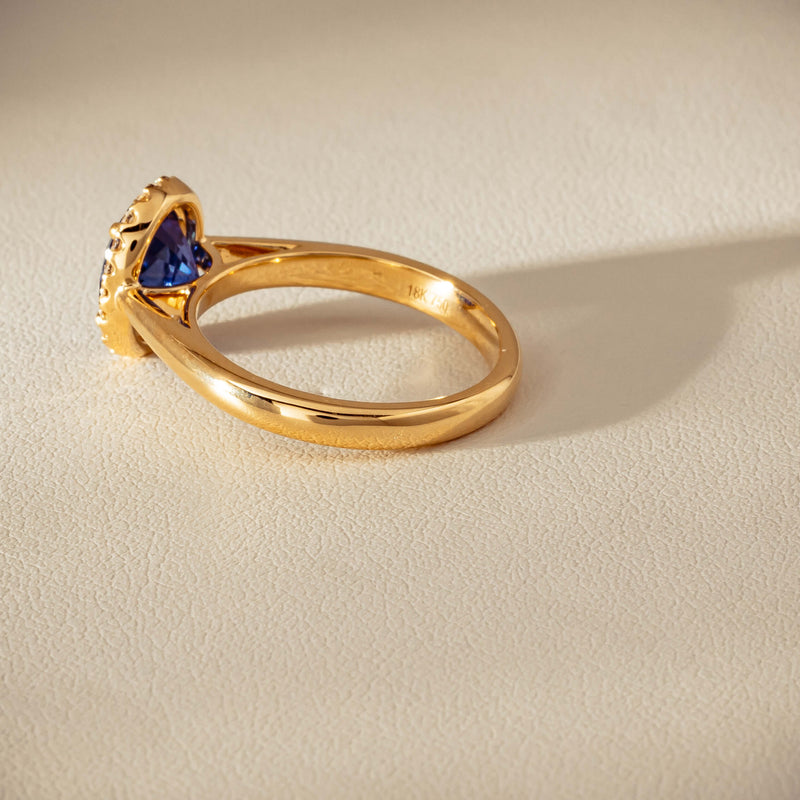 18ct Yellow Gold 2.46ct Sapphire & Diamond Nina Ring - Ring - Walker & Hall