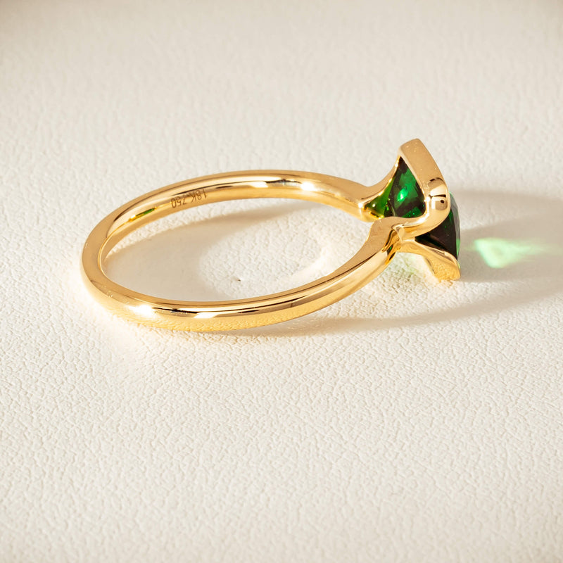 18ct Yellow Gold 2.05ct Tsavorite Elle Ring - Ring - Walker & Hall