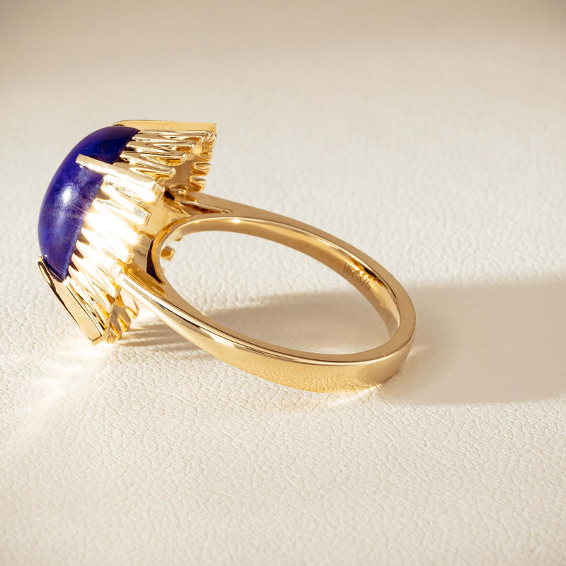 9ct Yellow Gold Lapis Meteor Ring - Ring - Walker & Hall
