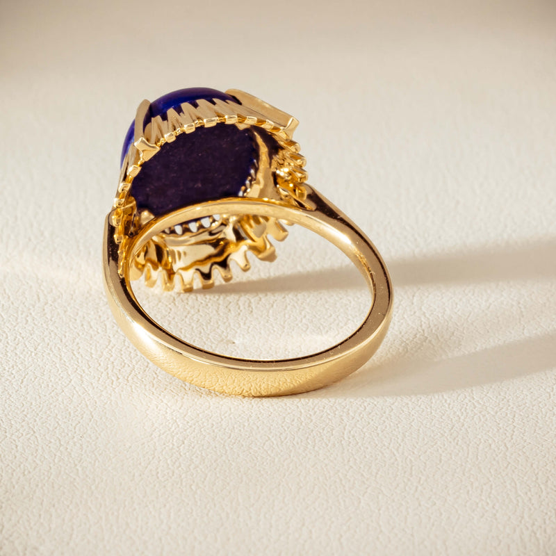 9ct Yellow Gold Lapis Meteor Ring - Ring - Walker & Hall