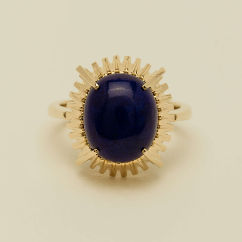 9ct Yellow Gold Lapis Meteor Ring - Ring - Walker & Hall