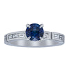 Deja Vu 18ct White Gold 1.00ct Sapphire & Diamond Ring - Ring - Walker & Hall
