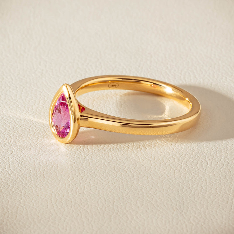 18ct Yellow Gold .80ct Pink Sapphire Natalia Ring - Ring - Walker & Hall