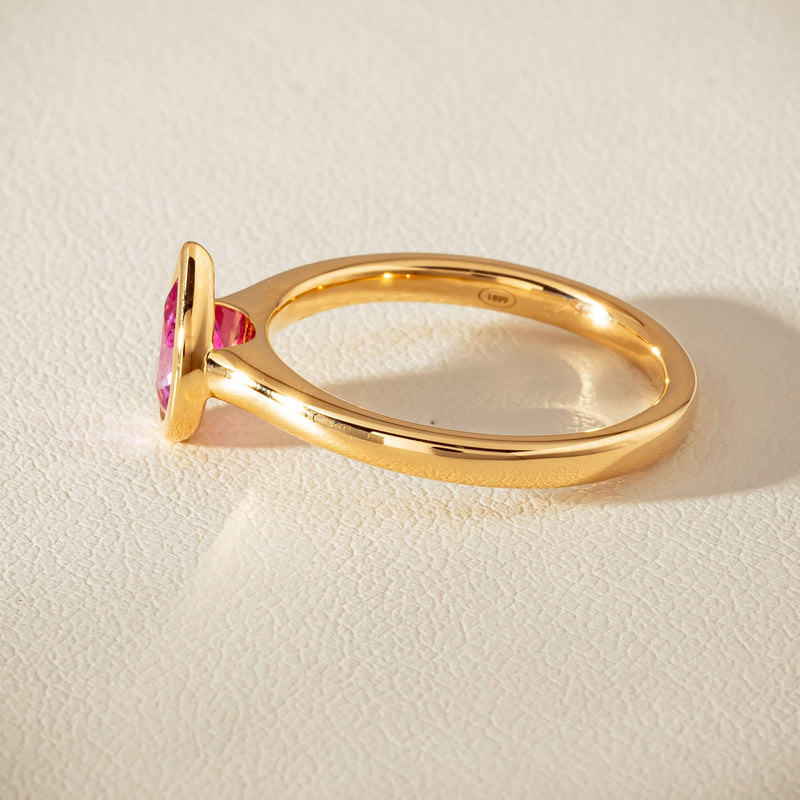 18ct Yellow Gold .80ct Pink Sapphire Natalia Ring - Ring - Walker & Hall