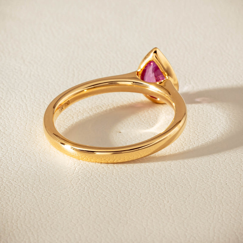 18ct Yellow Gold .80ct Pink Sapphire Natalia Ring - Ring - Walker & Hall