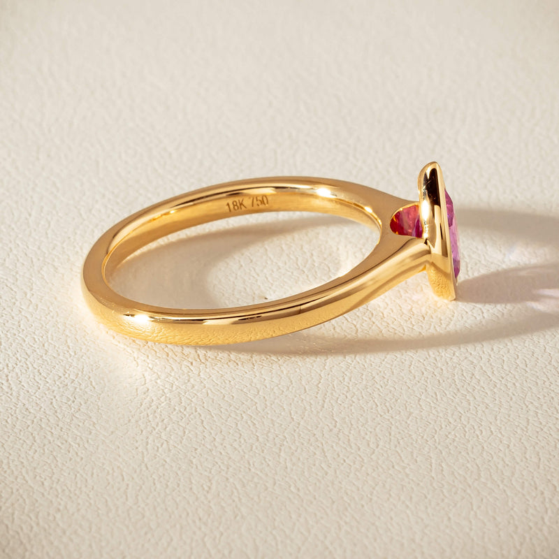 18ct Yellow Gold .80ct Pink Sapphire Natalia Ring - Ring - Walker & Hall