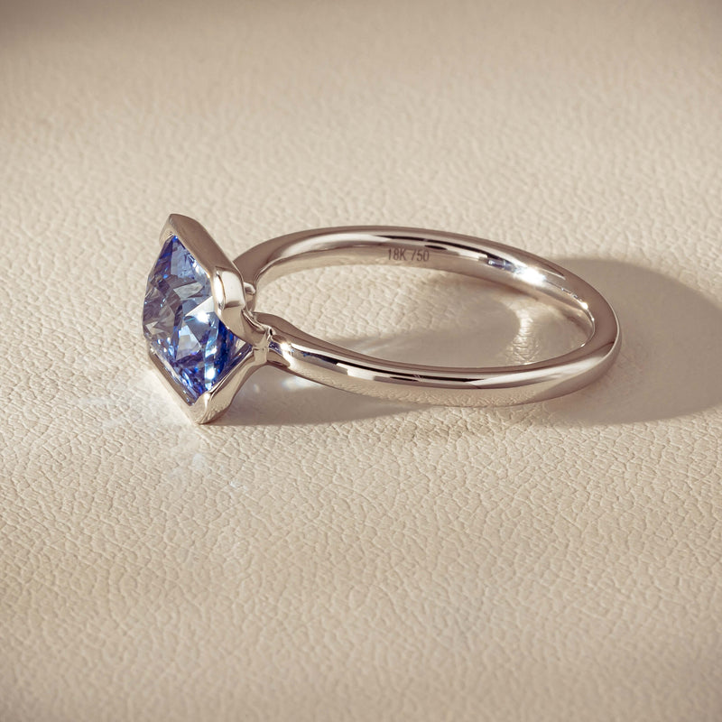 18ct White Gold 2.70ct Light Blue Sapphire Elle Ring - Ring - Walker & Hall