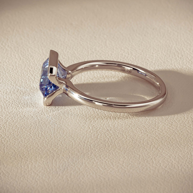 18ct White Gold 2.70ct Light Blue Sapphire Elle Ring - Ring - Walker & Hall