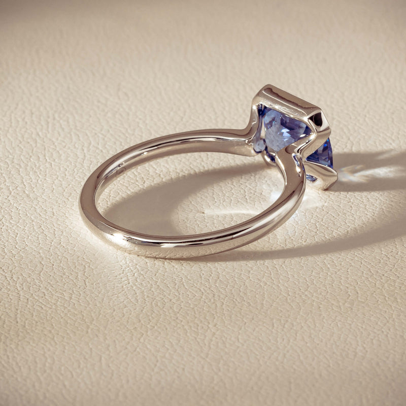 18ct White Gold 2.70ct Light Blue Sapphire Elle Ring - Ring - Walker & Hall