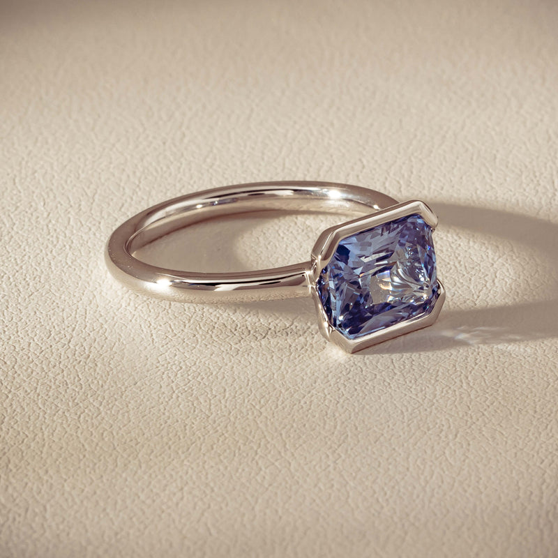 18ct White Gold 2.70ct Light Blue Sapphire Elle Ring - Ring - Walker & Hall