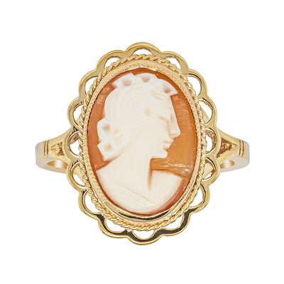 Deja Vu 9ct Yellow Gold Cameo Ring - Ring - Walker & Hall