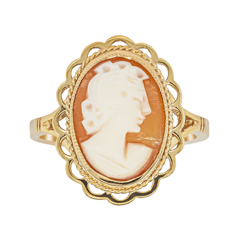 Deja Vu 9ct Yellow Gold Cameo Ring - Ring - Walker & Hall