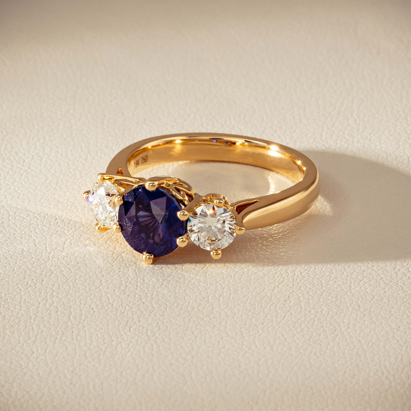 18ct Yellow Gold 2.03ct Sapphire & Diamond Coronado Ring - Ring - Walker & Hall