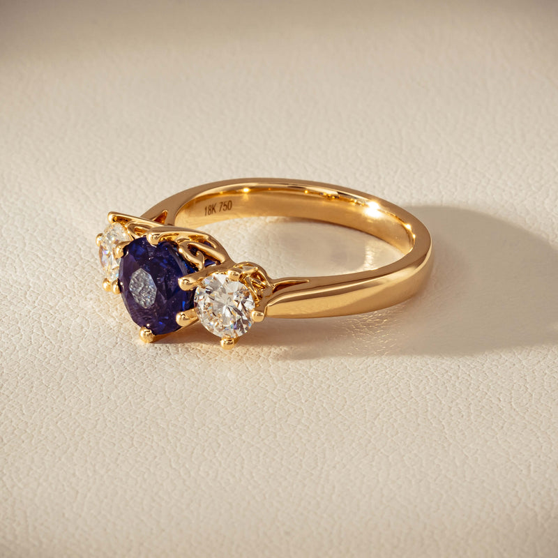 18ct Yellow Gold 2.03ct Sapphire & Diamond Coronado Ring - Ring - Walker & Hall