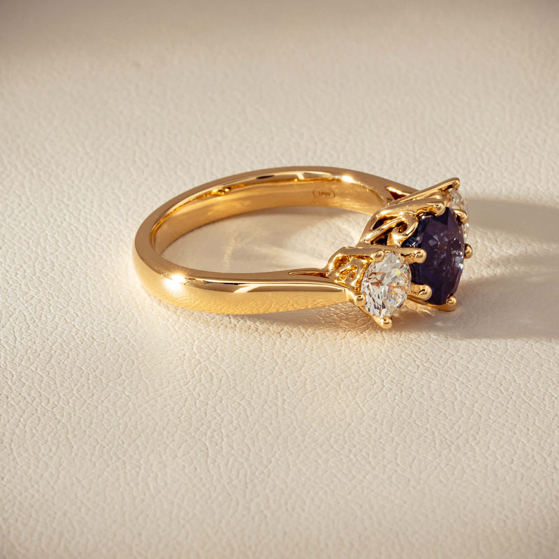 18ct Yellow Gold 2.03ct Sapphire & Diamond Coronado Ring - Ring - Walker & Hall