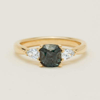 18ct Yellow Gold 1.71ct Green Tsavorite & Diamond Ayla Ring - Ring - Walker & Hall